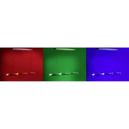 Leuchten Direkt 12470-55 - LED RGB prigušiva luster na sajli OPTI 8xLED/3W/230V + daljinsko upravljanje