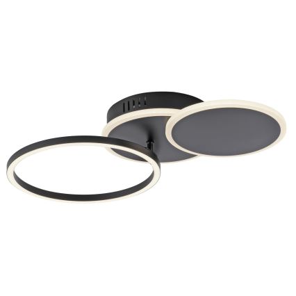 Leuchten Direkt 14116-18 - LED stropna svetiljka SEVENT LED/25,5W/230V crna