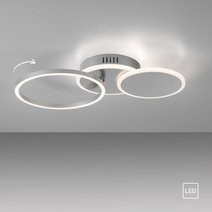 Leuchten Direkt 14116-55 - LED plafonsko svetlo SEVENT LED/25,5W/230V matni hrom