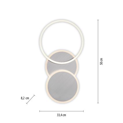 Leuchten Direkt 14116-55 - LED plafonsko svetlo SEVENT LED/25,5W/230V matni hrom