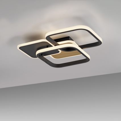 Leuchten Direkt 14117-78 - LED plafonsko svetlo SEVENT LED/36W/230V crna/smeđa