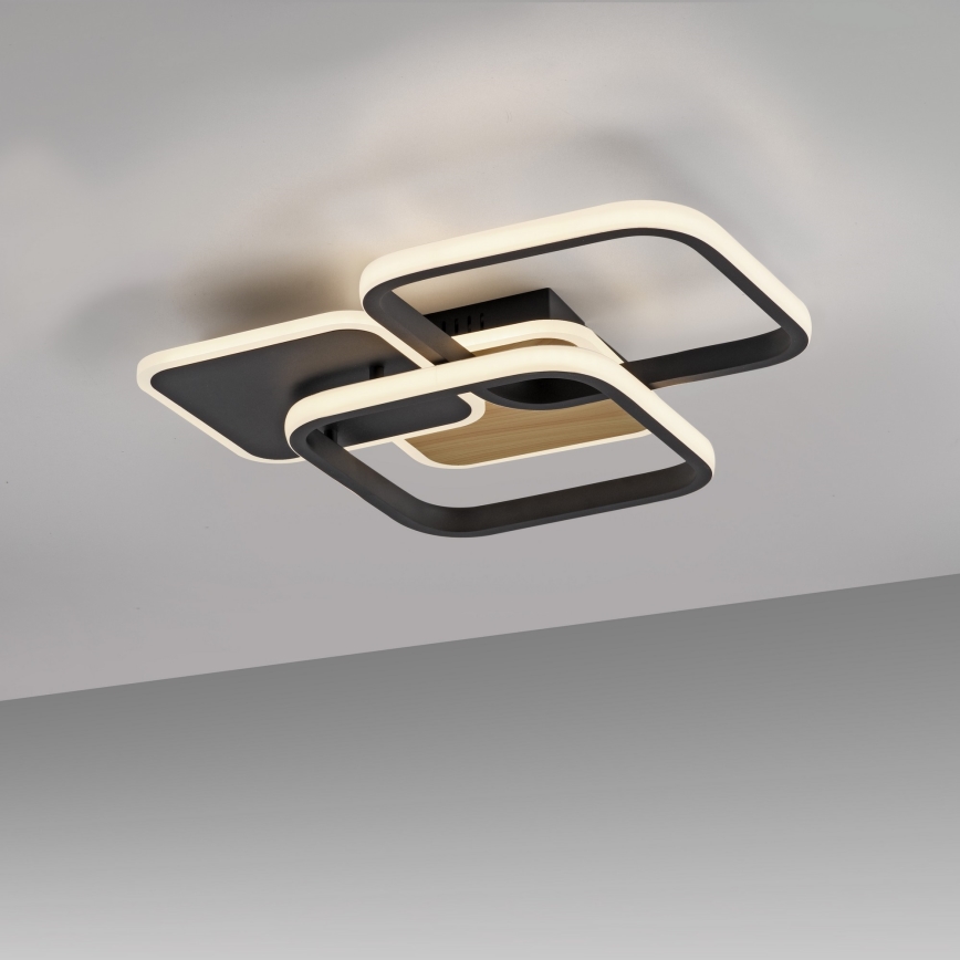 Leuchten Direkt 14117-78 - LED plafonsko svetlo SEVENT LED/36W/230V crna/smeđa