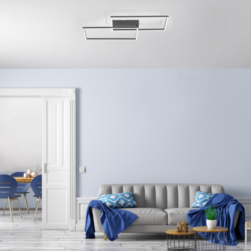 Leuchten Direkt 14140-18 - LED prigušiva plafonska svetiljka IVEN 2xLED/13,5W/230V + daljinski upravljač