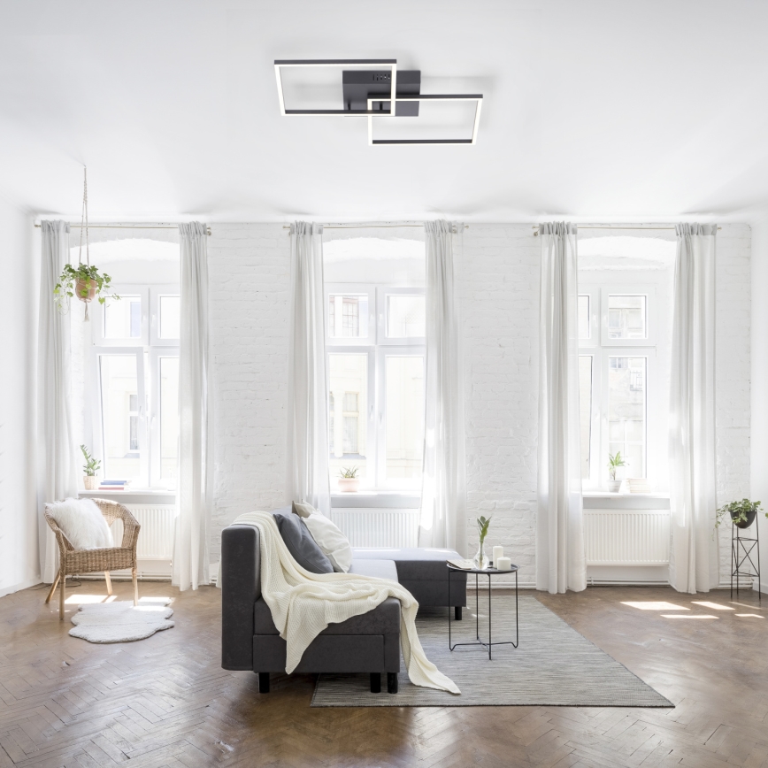 Leuchten Direkt 14141-18 - LED prigušiva stropna svetiljka IVEN 2xLED/14W/230V + daljinski upravljač