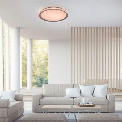 Leuchten Direkt 14339-21 - LED RGB prigušiva plafonska svetiljka KARI LED/37W/230V Tuya 2700-5000K + daljinski upravljač