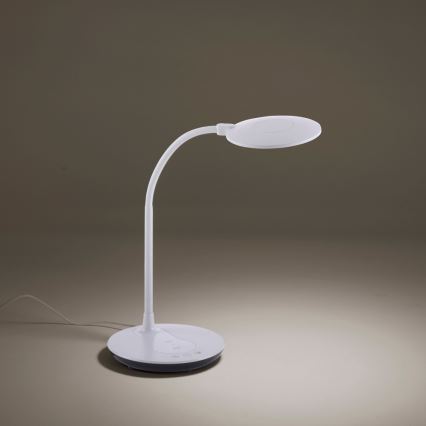Leuchten Direkt 14416-16 - LED prigušiva dodirna stona lampa sa bežičnim punjenjem ASTRID LED/5W/230V 3000/4000/5500K + USB