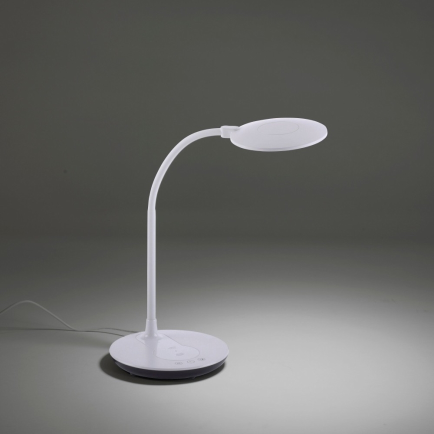 Leuchten Direkt 14416-16 - LED prigušiva dodirna stona lampa sa bežičnim punjenjem ASTRID LED/5W/230V 3000/4000/5500K + USB