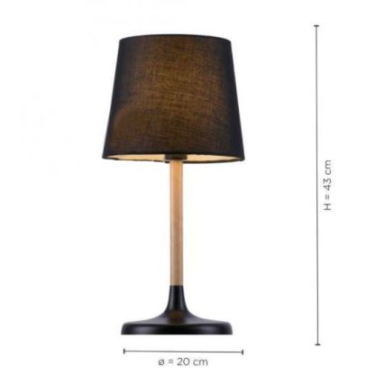 Leuchten Direkt 14423-18 - Stona lampa NIMA 1xE14/40W/230V crna