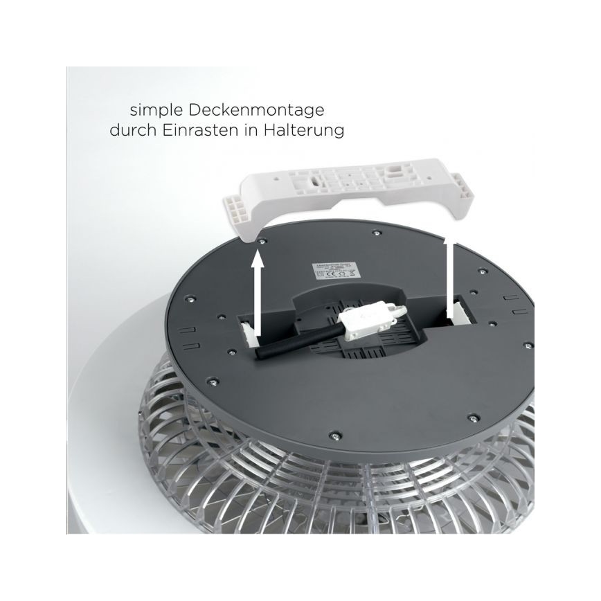 Leuchten Direkt 14645-55 - LED svetiljka sa ventilatorom LEONARD LED/27W/230V