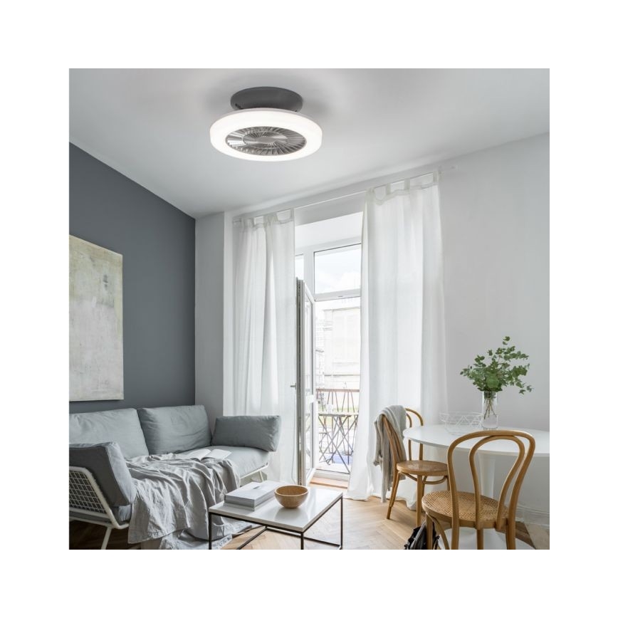 Leuchten Direkt 14645-55 - LED svetiljka sa ventilatorom LEONARD LED/27W/230V