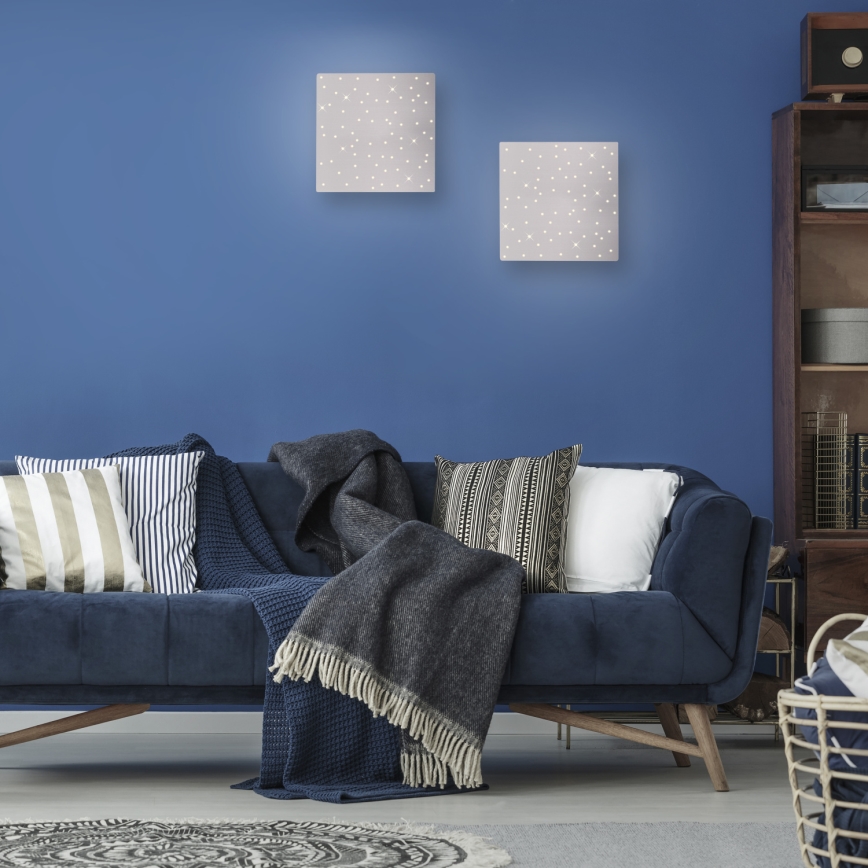 Leuchten Direkt 14670-55 - prigušiva plafonska svetiljka SPARKLE LED/12W/230V + daljinski upravljač