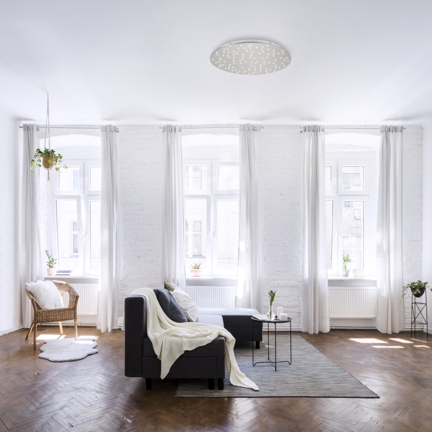 Leuchten Direkt 14673-55 - LED prigušiva plafonska svetiljka SPARKLE LED/18W/230V + daljinski upravljač