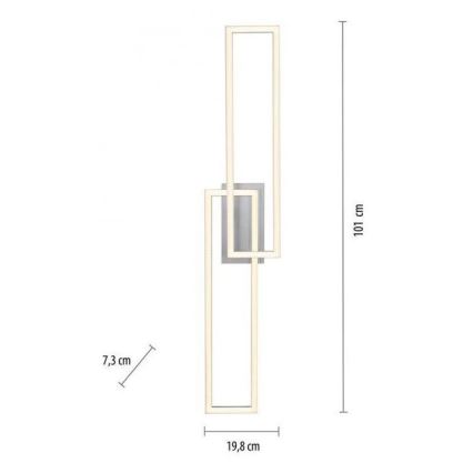 Leuchten Direkt 14691-55 - LED prigušiva plafonska lampa IVEN 2xLED/18W/230V
