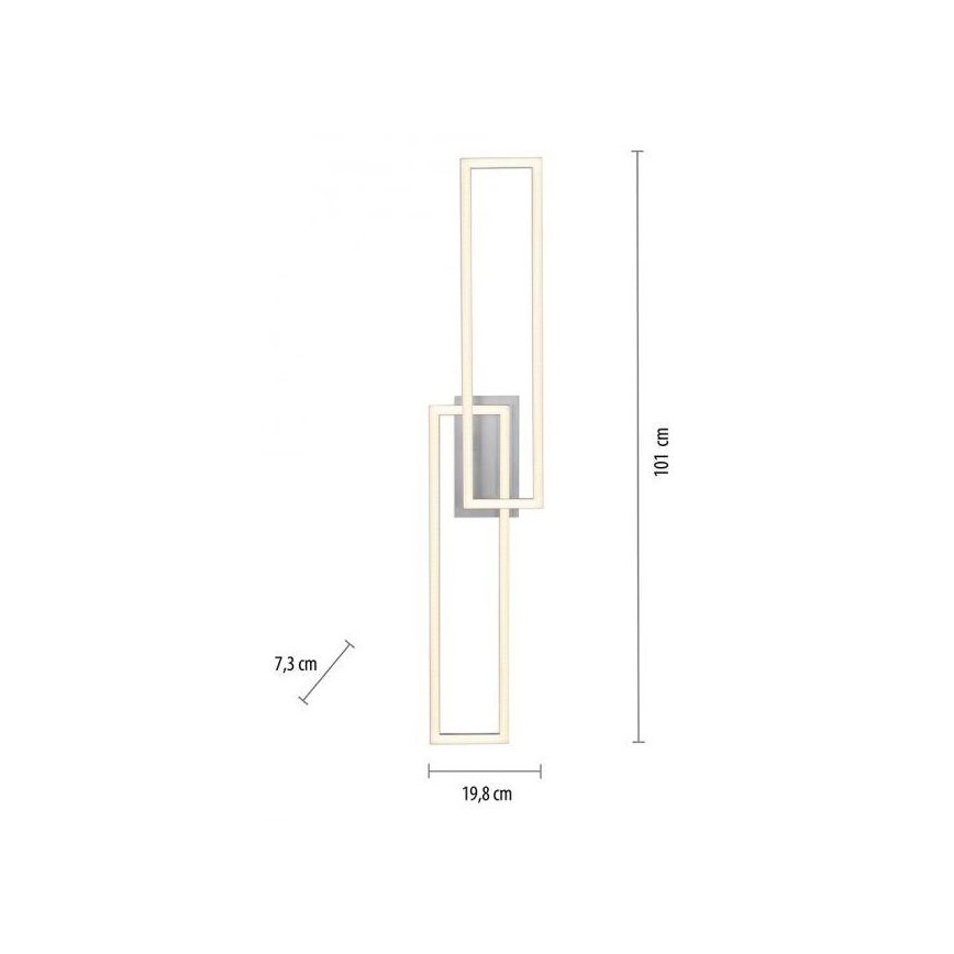 Leuchten Direkt 14691-55 - LED prigušiva plafonska lampa IVEN 2xLED/18W/230V