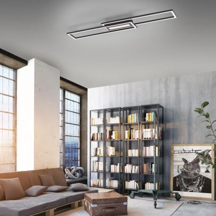 Leuchten Direkt 14696-18 - LED prigušiva prislonjen stropni luster ASMIN LED/45W/230V crna