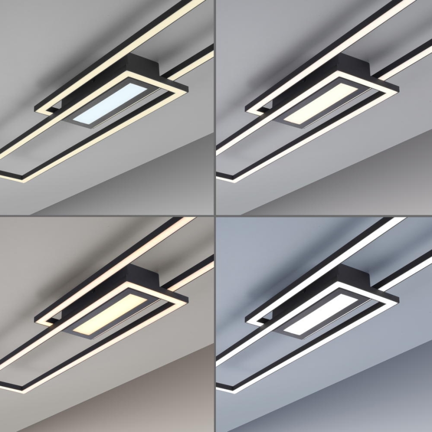 Leuchten Direkt 14696-18 - LED prigušiva prislonjen stropni luster ASMIN LED/45W/230V crna