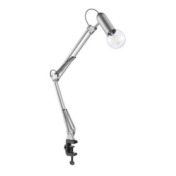 Leuchten Direkt 14773-55 - Stona lampa sa klipsom TURN ME 1xE27/60W/230V matirani hrom