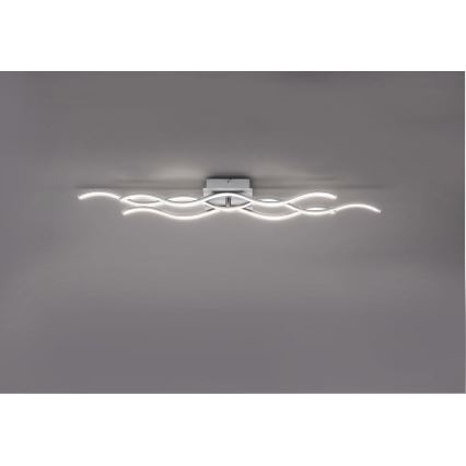 Leuchten Direkt 15166-55 - LED plafonski luster WAWE LED/28W/230V mat hrom