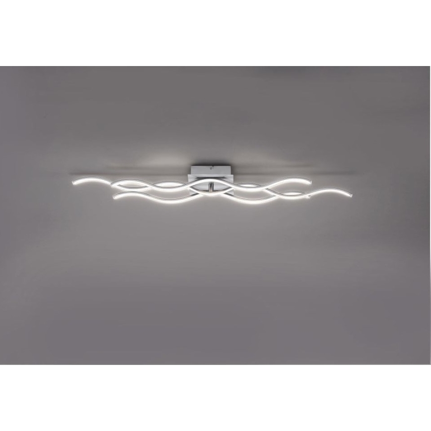 Leuchten Direkt 15166-55 - LED plafonski luster WAWE LED/28W/230V mat hrom