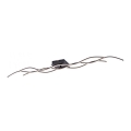 Leuchten Direkt 15167-18-LED Plafonska svetiljka WAWE 2xLED/12,5W/230V+LED/17W crna