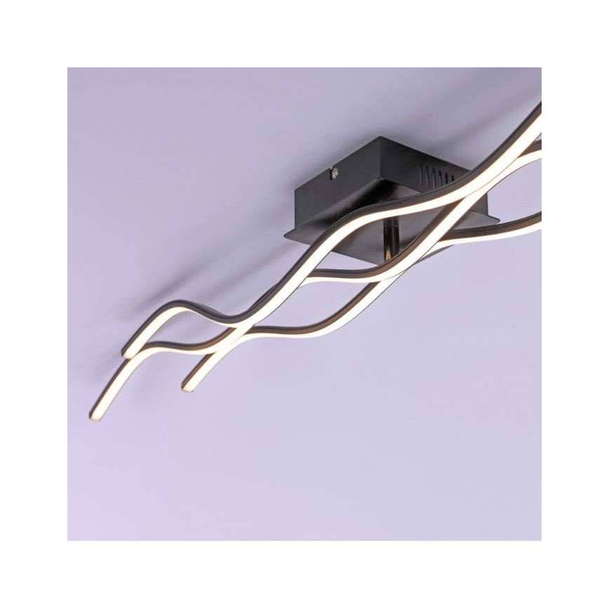 Leuchten Direkt 15167-18-LED Plafonski luster WAWE 2xLED/12,5W/230V+LED/17W crna