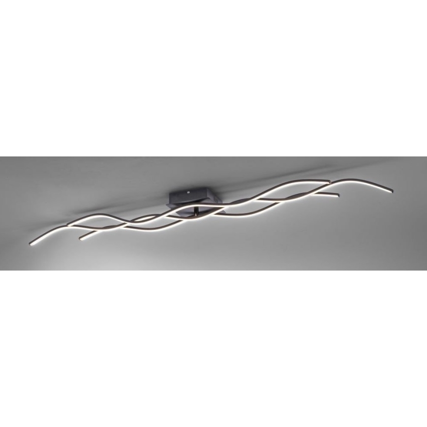Leuchten Direkt 15167-18-LED Plafonski luster WAWE 2xLED/12,5W/230V+LED/17W crna