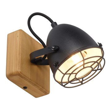Leuchten Direkt 15171-18 - Zidno usmereno svetlo BEETLE 1xE14/10W/230V borovina