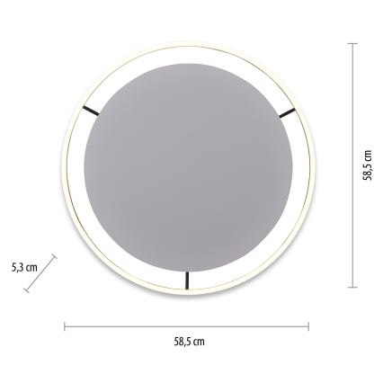 Leuchten Direkt 15392-13 - LED prigušiva plafonska svetiljka RITUS LED/28W/230V crna