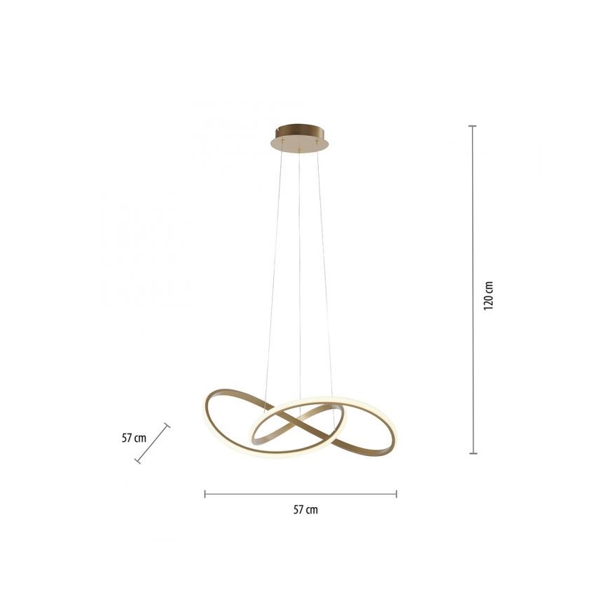 Leuchten Direkt 15402-60 - LED luster na sajli MARIA sa prigušiva LED/25W/230V