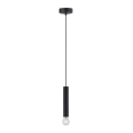 Leuchten Direkt 15617-18 - Viseći luster na sajli BRUNA 1xE27/60W/230V crna