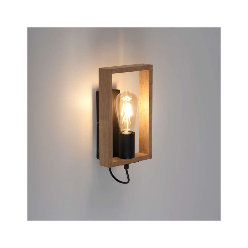 Leuchten Direkt 15654-18 - Zidna svetiljka FRANKY 1xE27/60W/230V od akacije