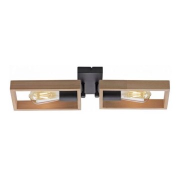 Leuchten Direkt 15657-18 - Plafonski luster FRANKY 2xE27/60W/230V akacija