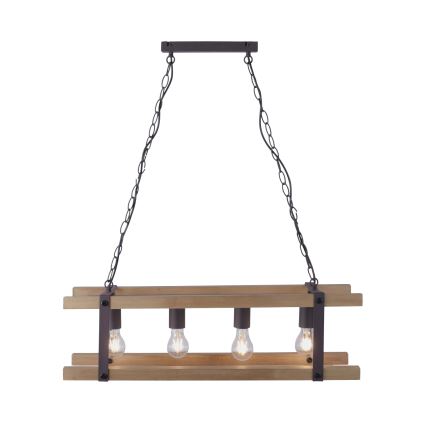 Leuchten Direkt 15684-79 - Luster na lancu EDITH 4xE27/60W/230V borovina