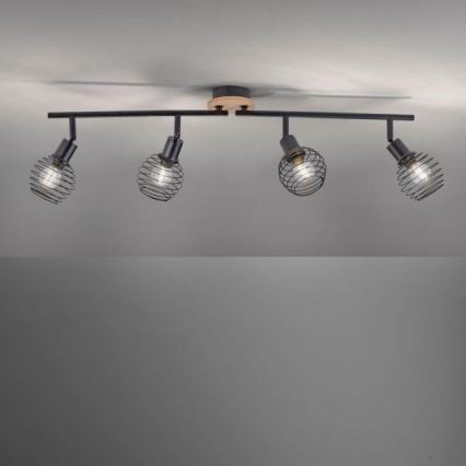 Leuchten Direkt 15924-79 - Spot svetiljka EUGEN 4xE14/40W/230V hrast