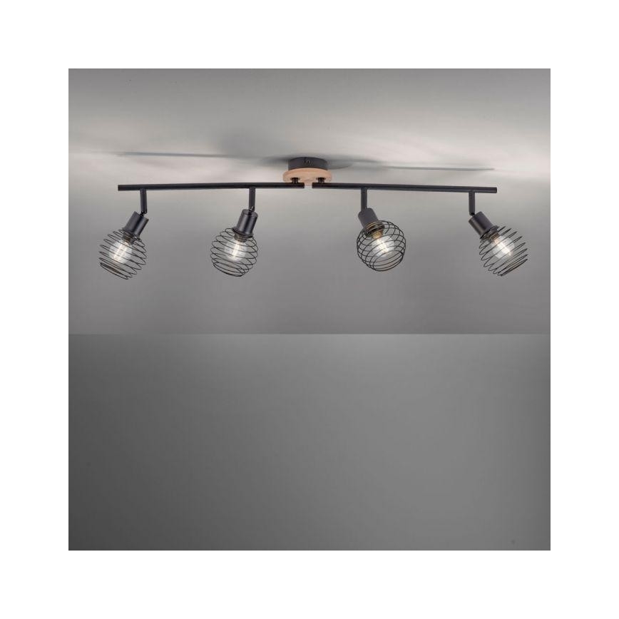 Leuchten Direkt 15924-79 - Spot svetiljka EUGEN 4xE14/40W/230V hrast