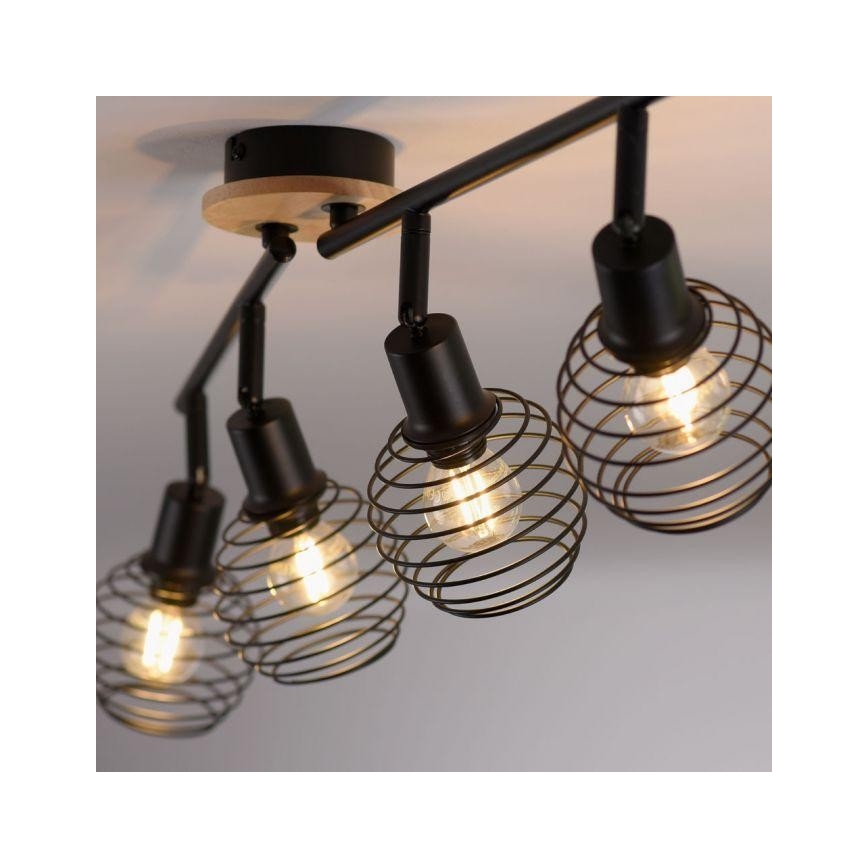 Leuchten Direkt 15924-79 - Spot svetiljka EUGEN 4xE14/40W/230V hrast