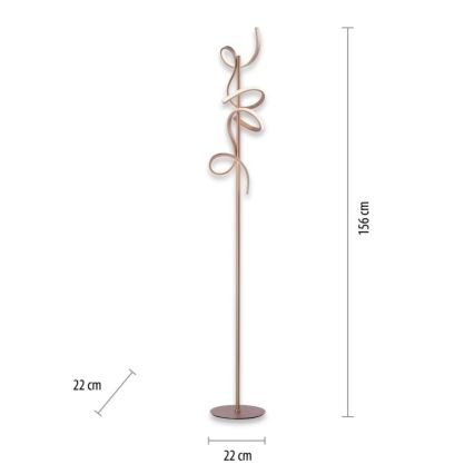 Leuchten Direkt 19031-60 - LED prigušiva stojeća lampa CURLS LED/22W/230V