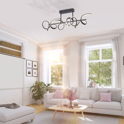 Leuchten Direkt 19032-18 - LED luster sa prigušiva na šipci CURLS 3xLED/25,8W/230V