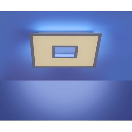 Leuchten Direkt 11645-16 - LED RGB prigušiva stropna svetiljka RECESS LED/22,5W/230V + LED/5W + daljinski upravljač