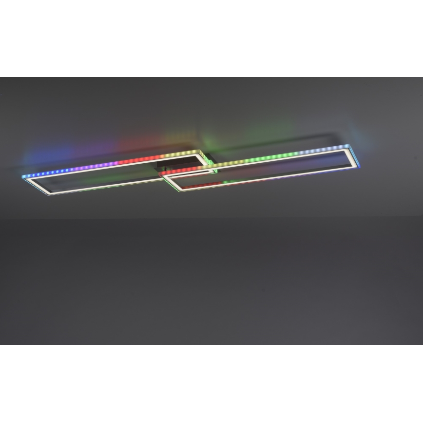 Leuchten Direkt 14635-55 - LED RGB prigušiva plafonska svetiljka FELIX LED/34,5W/230V + daljinski upravljač