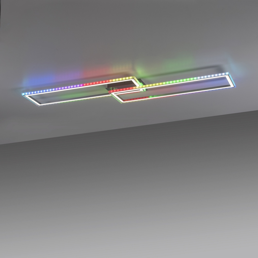 Leuchten Direkt 14635-55 - LED RGB prigušiva plafonska svetiljka FELIX LED/34,5W/230V + daljinski upravljač