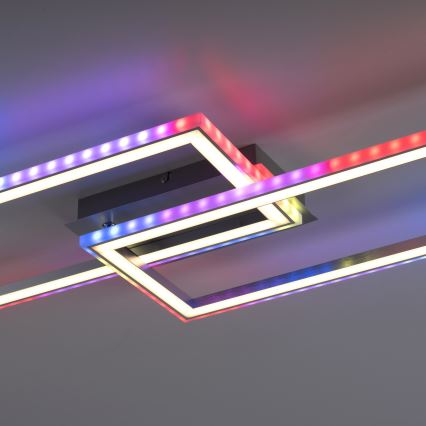 Leuchten Direkt 14635-55 - LED RGB prigušiva plafonska svetiljka FELIX LED/34,5W/230V + daljinski upravljač