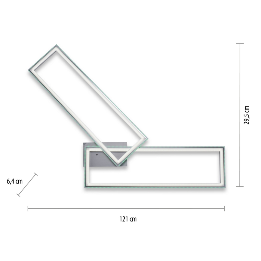 Leuchten Direkt 14635-55 - LED RGB prigušiva plafonska svetiljka FELIX LED/34,5W/230V + daljinski upravljač