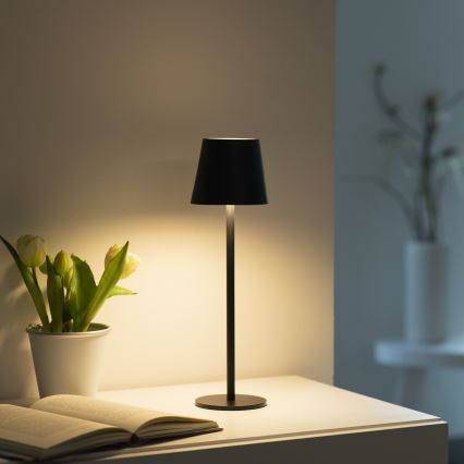 Leuchten Direkt 19250-18 - LED spoljašnja prigušiva punjiva stona lampa EURIA LED/3W/5V 2600 mAh IP54 crna