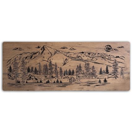 Li-Go 23524/DUB2 - LED prigušiva zidna dekoracija LED/24W/230V 130x50 cm hrast/Planinska koliba