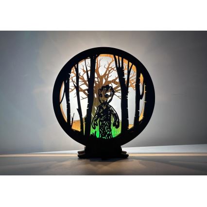 Li-Go 23613/DUB2 - LED prigušiva stona dekoracija LED/12W/230V 20x22 cm hrast/Grut