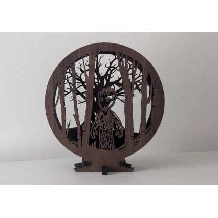 Li-Go 23613/DUB2 - LED prigušiva stona dekoracija LED/12W/230V 20x22 cm hrast/Grut