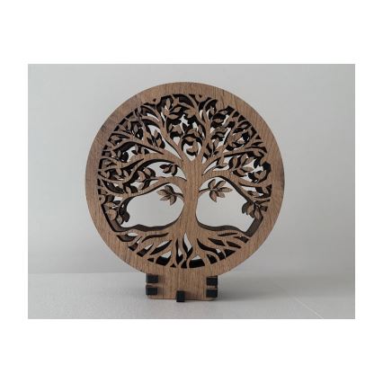 Li-Go 23648/DUB2 - LED prigušiva stona dekoracija LED/12W/230V 30x31 cm hrast/Drvo života