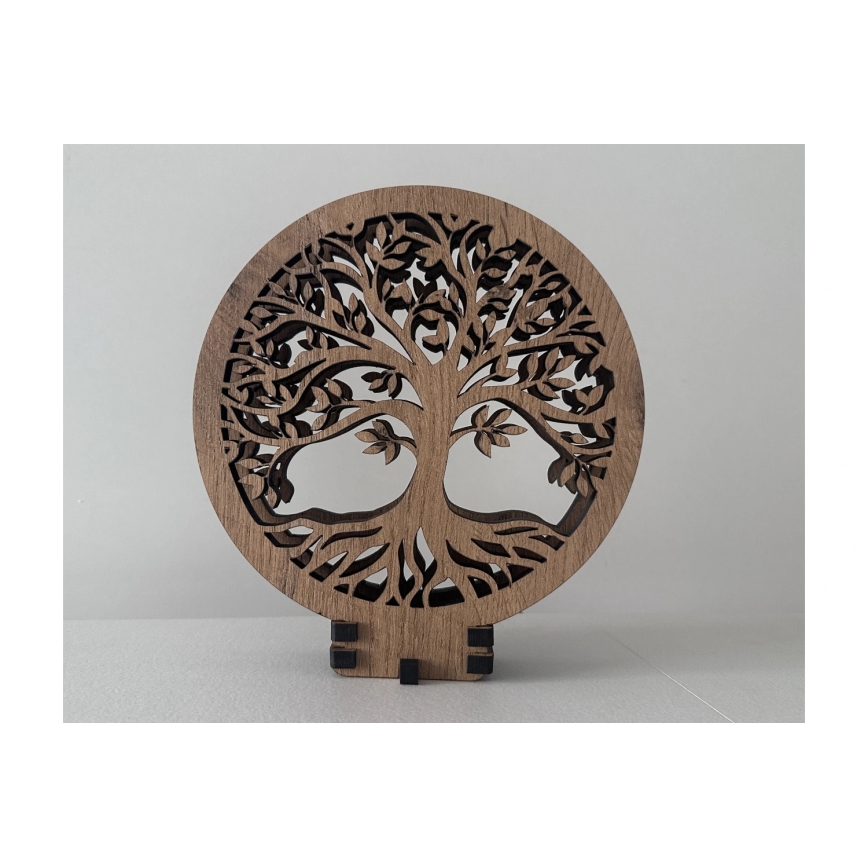 Li-Go 23648/DUB2 - LED prigušiva stona dekoracija LED/12W/230V 30x31 cm hrast/Drvo života