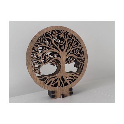 Li-Go 23648/DUB2 - LED prigušiva stona dekoracija LED/12W/230V 30x31 cm hrast/Drvo života